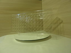 Подставка (органайзер) для маркеров для скетчинга и рисования  / Rainbow_Laboratory, 365х164х100 мм, 84 отверстия, в сборе, прозрачный