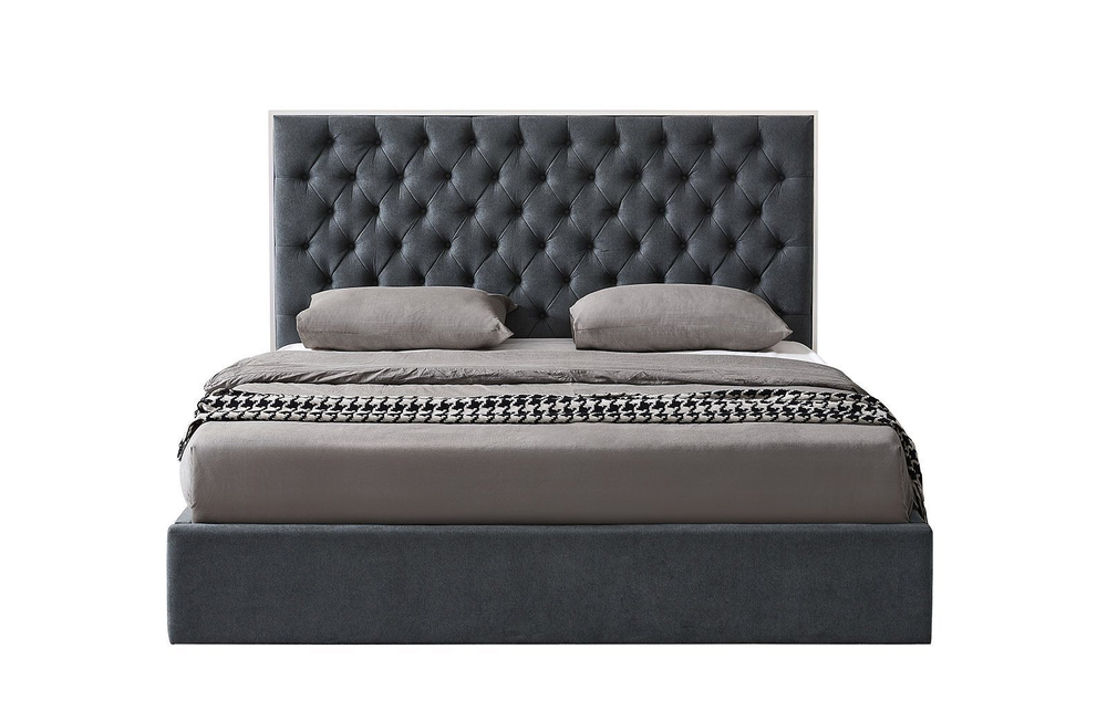 Кровать LBD1704 серая с ящиком для белья