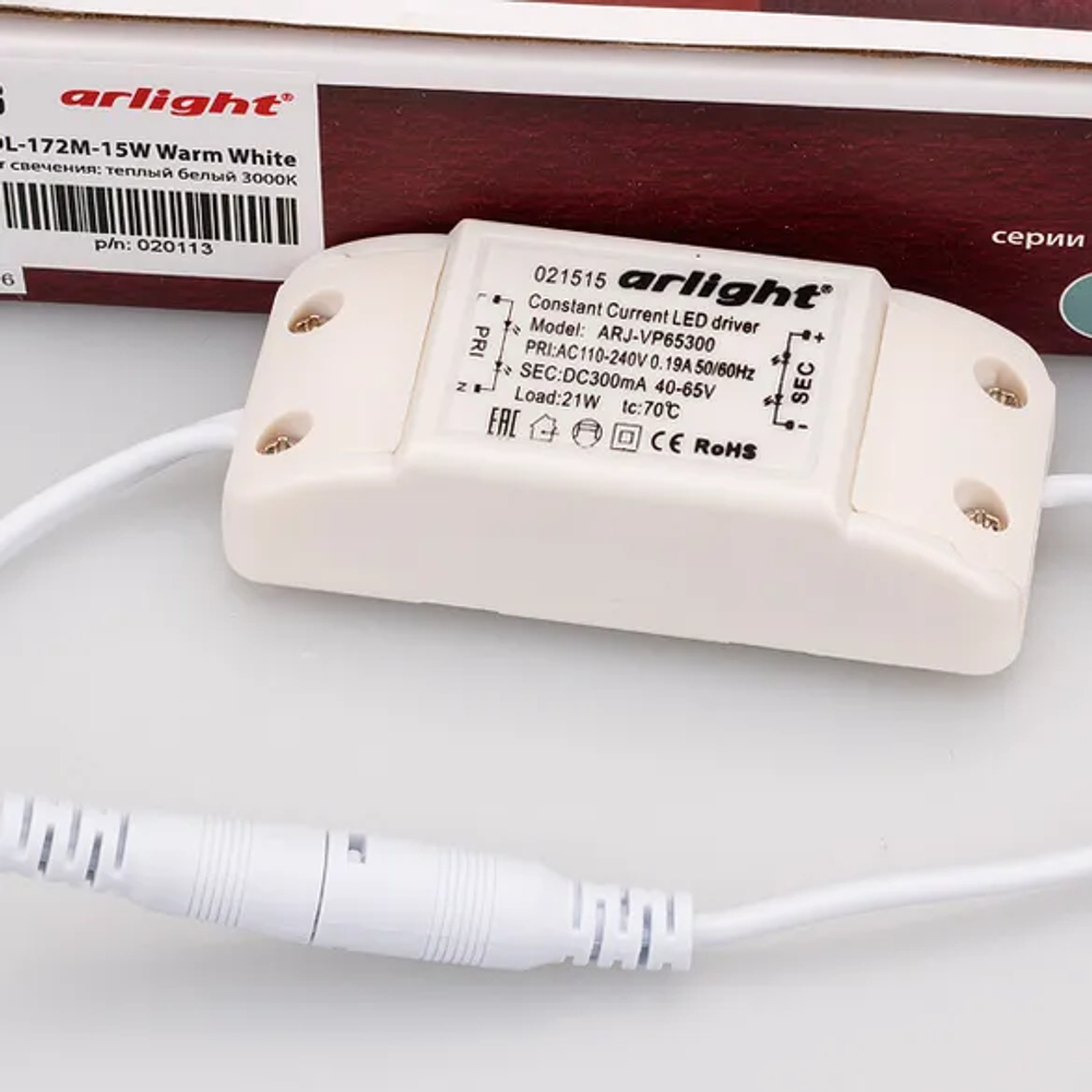 Светильник DL-172M-15W Warm White (Arlight, IP40 Металл, 3 года) 020113
