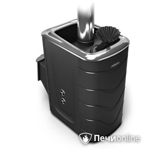 Печь для бани TMF Гейзер 2014 Carbon с теплообменником дверь из нержавейки антрацит