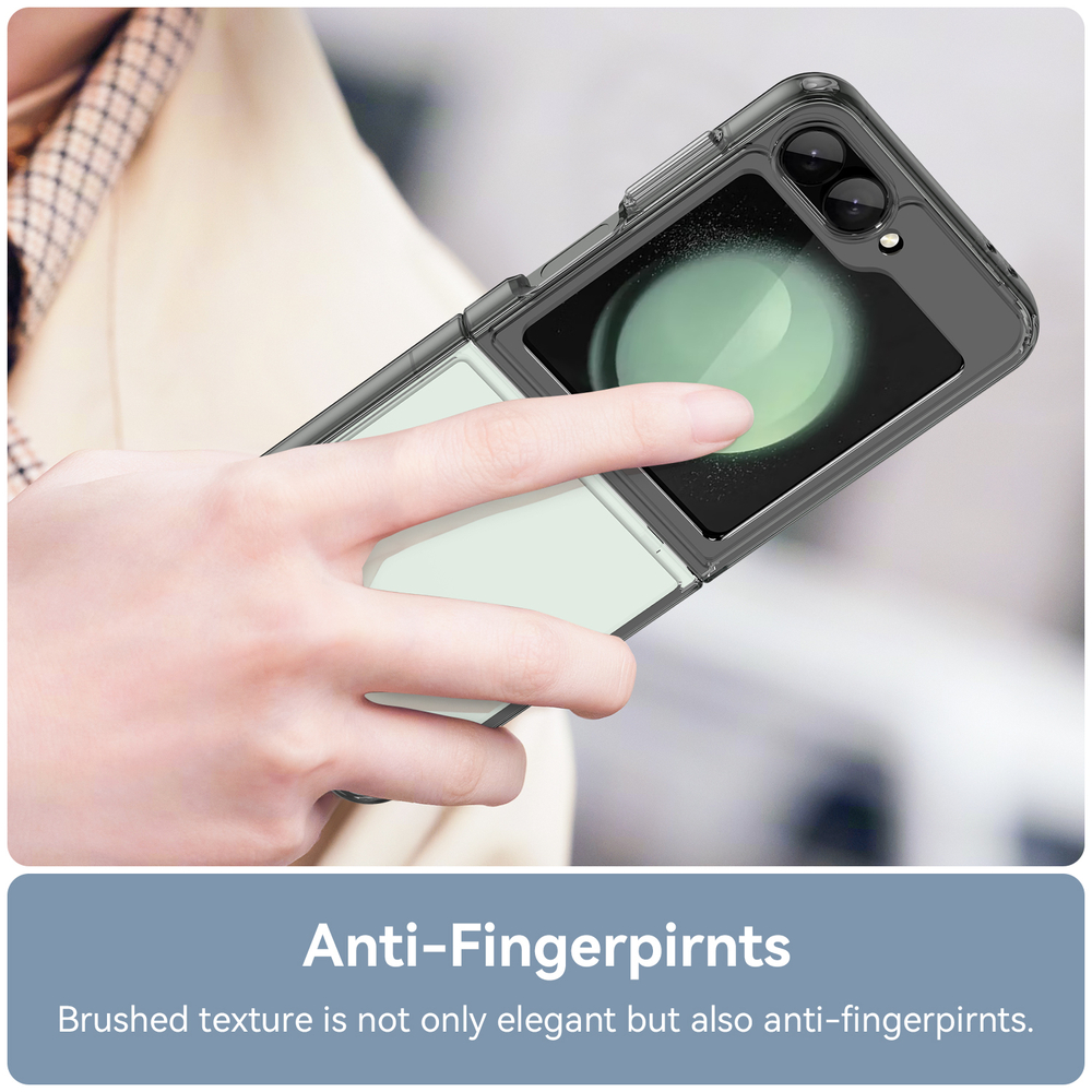 Двухкомпонентный чехол для Samsung Galaxy Flip 6 5G, мягкий отклик кнопок, усиленные прозрачные рамки