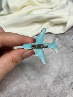 Брошь самолетик из эпоксидной смолы
