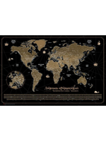Скретч карта мира "Летопись Путешествий" на стену 96х65 см