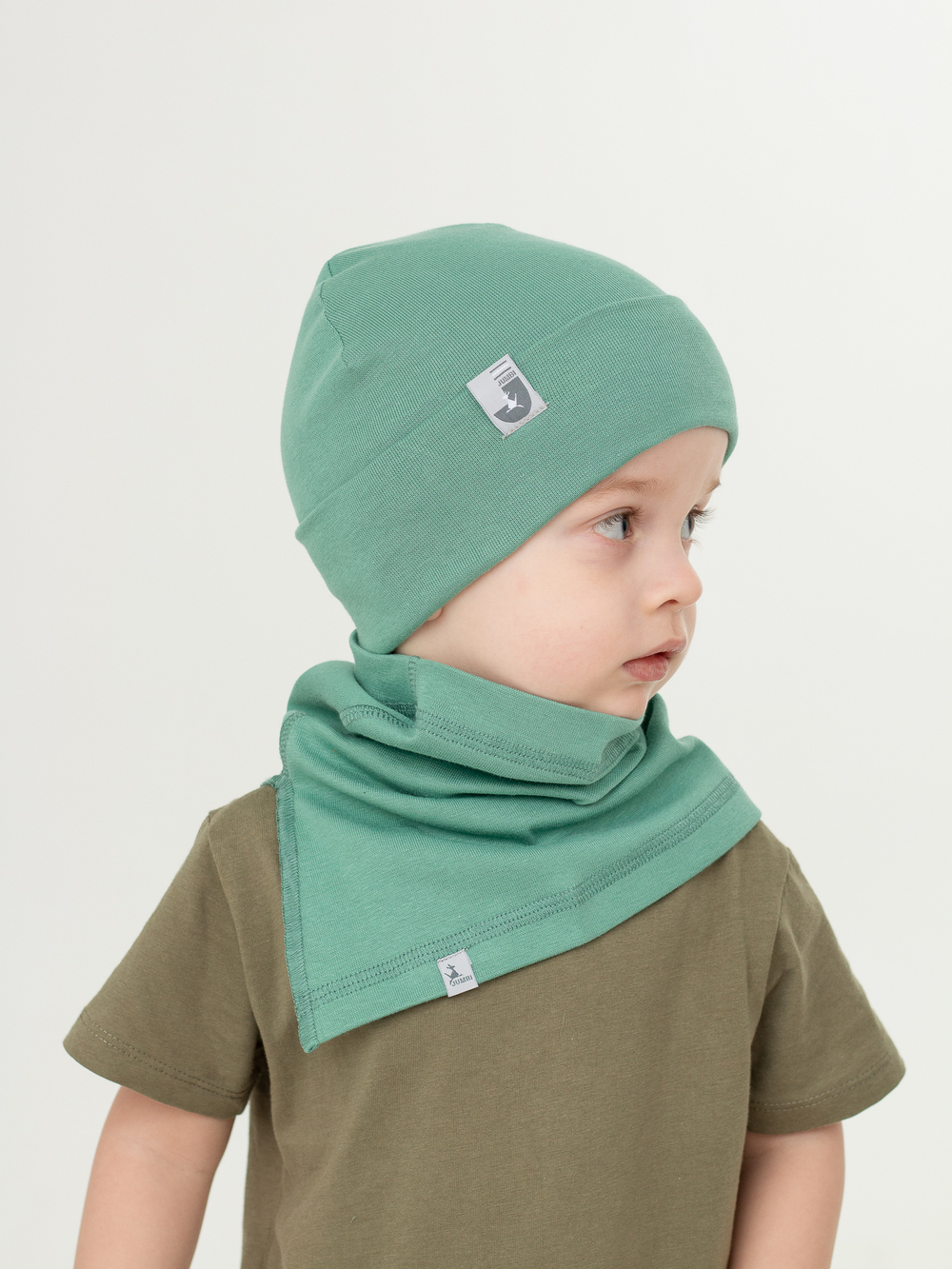 Комплект Шапка трикотажная + снуд (Малахит) РИО*
