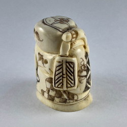 Статуэтка нэцкэ Фукурокудзю с волшебной колотушкой