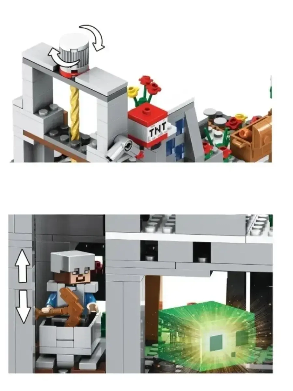 Конструктор Майнкрафт Горная пещера 760 деталей