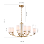 SL1403.303.10 Люстра подвесная ST-Luce Латунь/Прозрачный E27*10 40W ОПАЛ