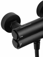 Смеситель для ванны с душевым гарнитуром и термостатом WONZON & WOGHAND LOOP WW-311-00-508 черный матовый
