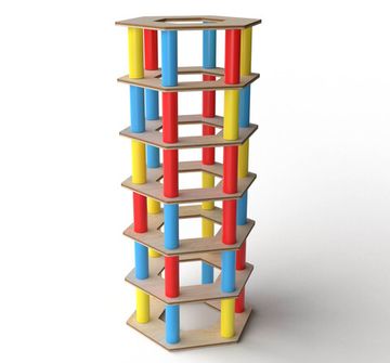 Игра для всей семьи "Сорви башню" (цветная)