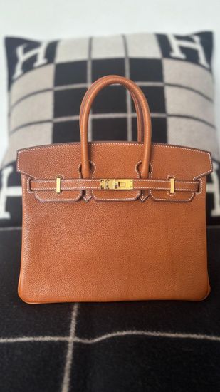 Сумка Hermes Birkin 25 Fauve Barenia Faubourg Gold Hardware 