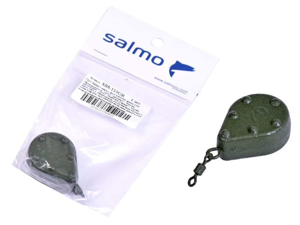 Груз Salmo с вертл. BUN SWIVEL green 110г