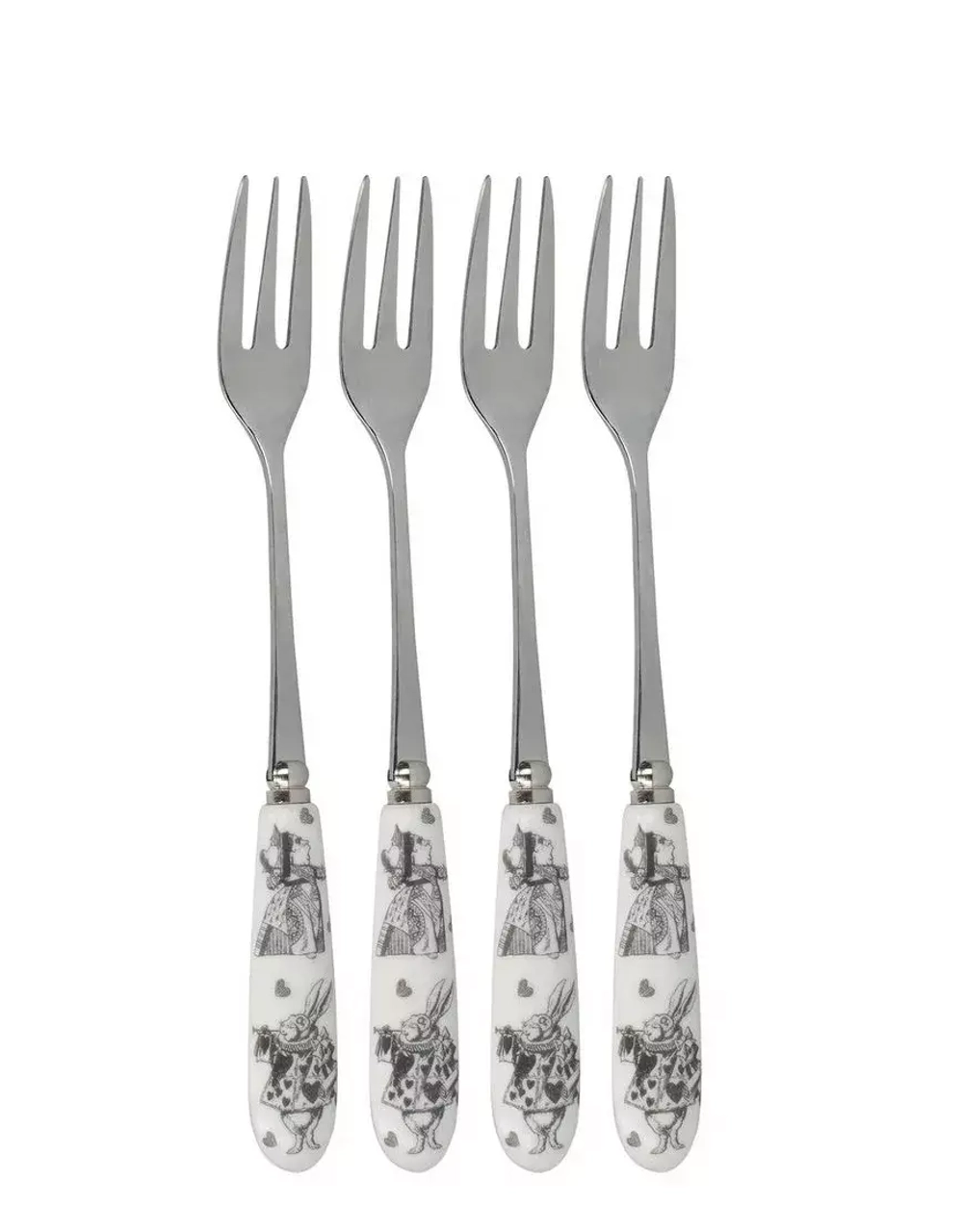 Kitchen Craft - Набор из 4 вилок для торта «Алиса в стране чудес» / артикул   5227081  / GTIN 5050993322059