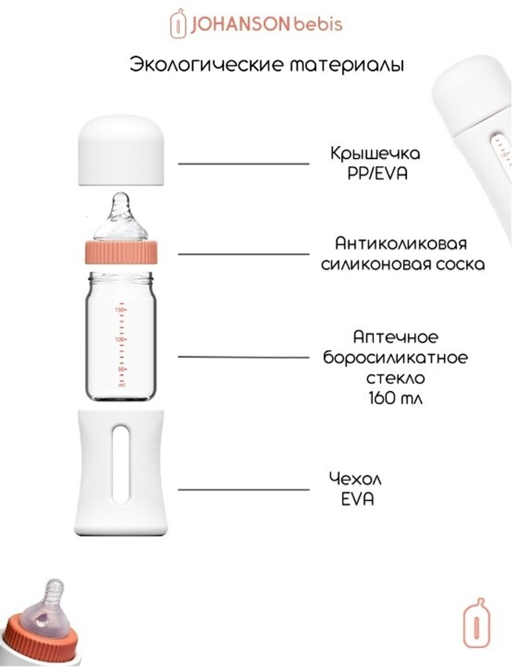 Бутылочка для кормления с защитным чехлом