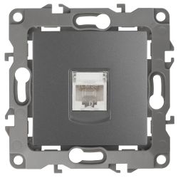 Розетка ЭРА Серия 12 12-3107-12 информационная RJ45 IP20 графит