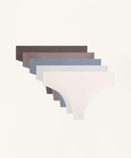 OYSHO Набор из пяти трусиков-стрингов из полиамидной смеси, норка