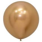 S шар гигант 24"/60 см хром золото гигант (БГ-90)