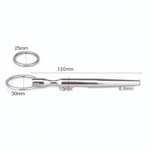 Уретральный стимулятор с кольцом металлический 12 см