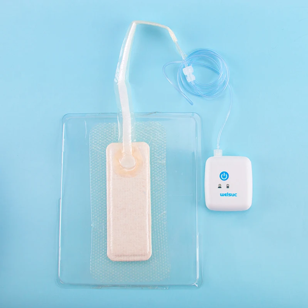 Welsuc (Велсак) NPWT RH-S01 - Портативная система ранотерапии отрицательным давлением, одноразовая, с 1 мягкой повязкой, Rainhome