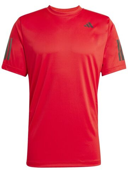 Мужская теннисная футболка Adidas Club 3-Stripes - better scarlet red
