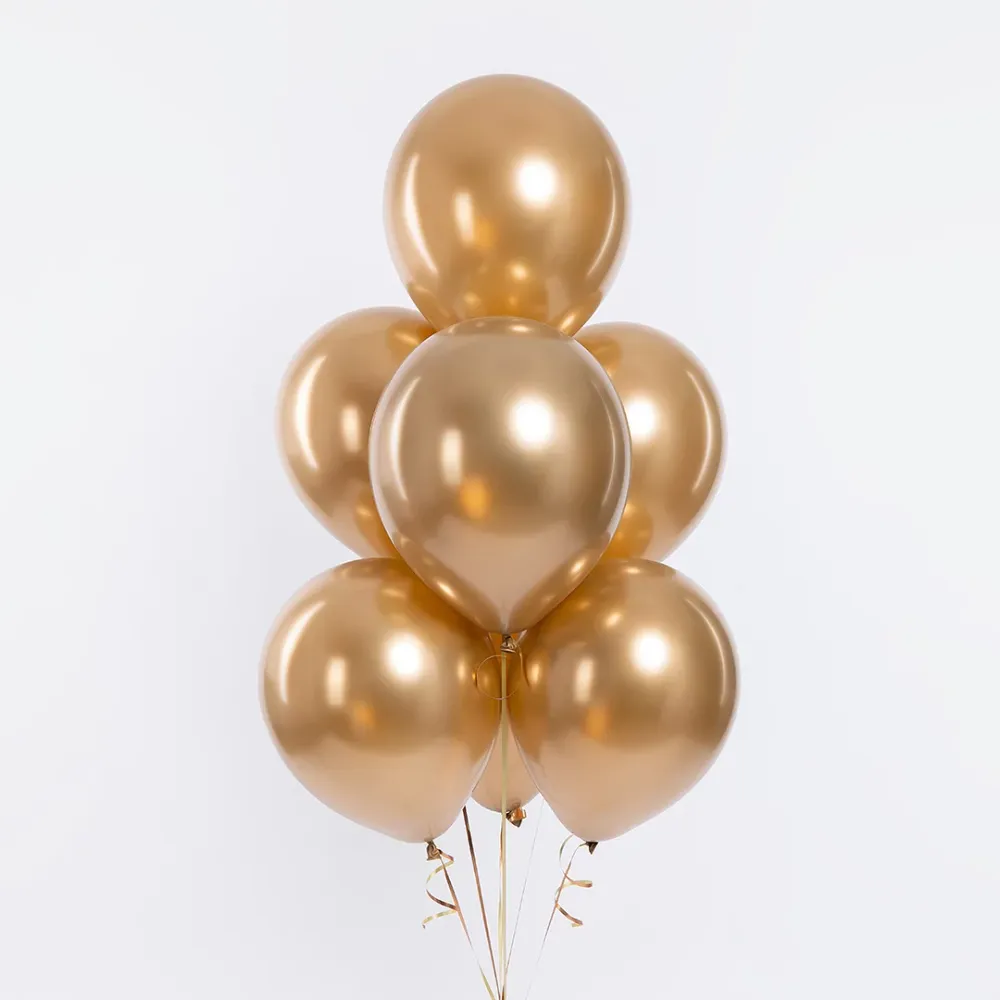 Шар (12''/30 см), Античное золото, хром, 50 шт.