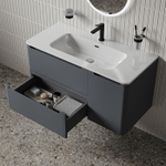 Тумба с умывальником IDDIS Edifice, подвесная, 100 см, темно-серый, EDI10D0i95K