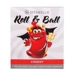 Стимулирующий презерватив-насадка Sitabella Roll & Ball Cherry 1425