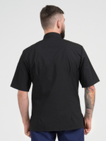 Черная мужская рубашка-китель для повара и кондитера NVDesign