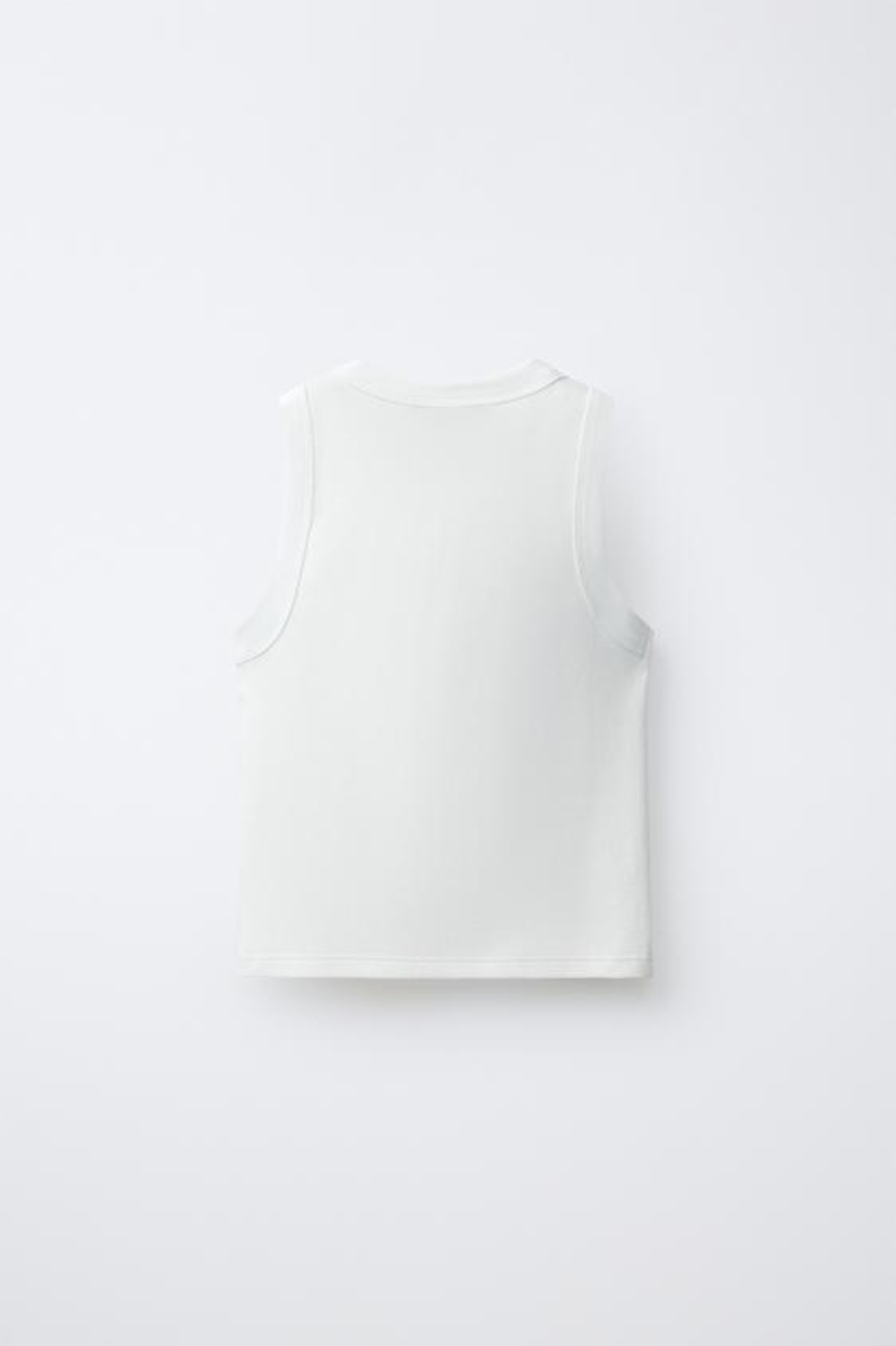 ZARA ТОП В РУБЧИК С ПРИНТОМ «ФРУКТЫ», БЕЛЫЙ