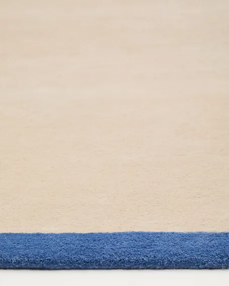 Ковер Nalim бежево-голубой 100% хлопок 90 х 150 см