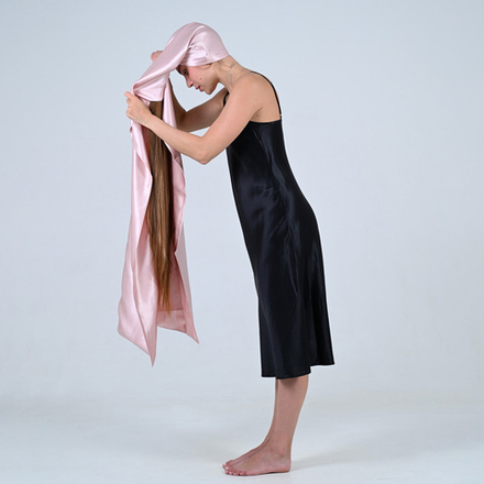 Полотенце для волос и тела VAKSILK 74x134 см ЖЕМЧУЖНО-РОЗОВЫЙ