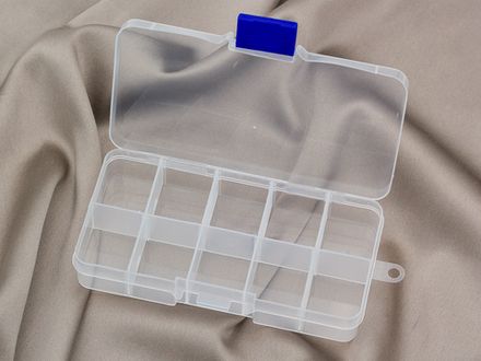 Коробочка для бисера и мелочей с крышкой, 10ячеек