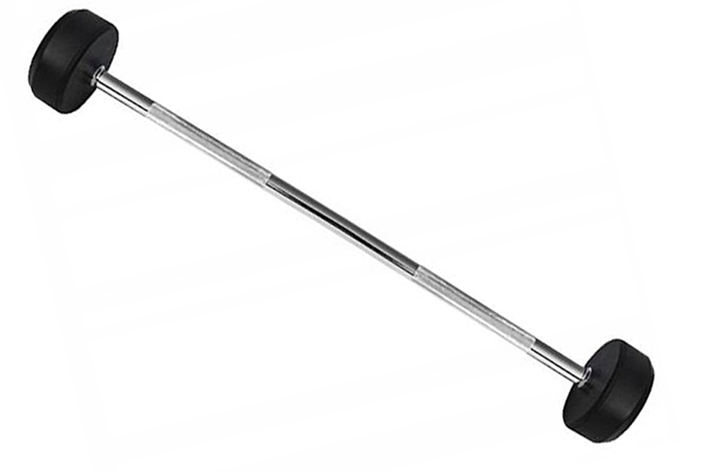 Комплект прямых фиксированных обрезиненных штанг 5 шт от 10 до 30кг