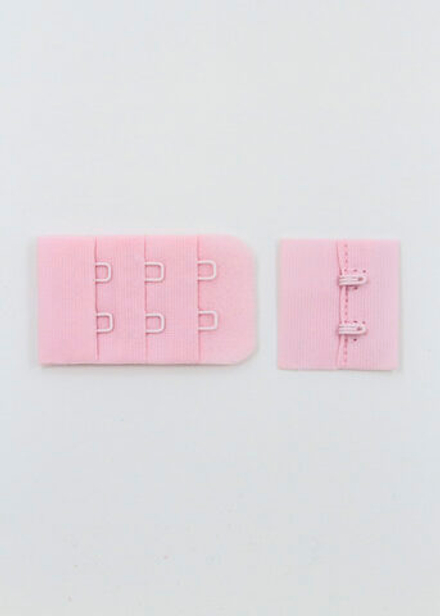 Застежка для бюстгальтера нежно-розовая с крючками 2х3 НОВАЯ