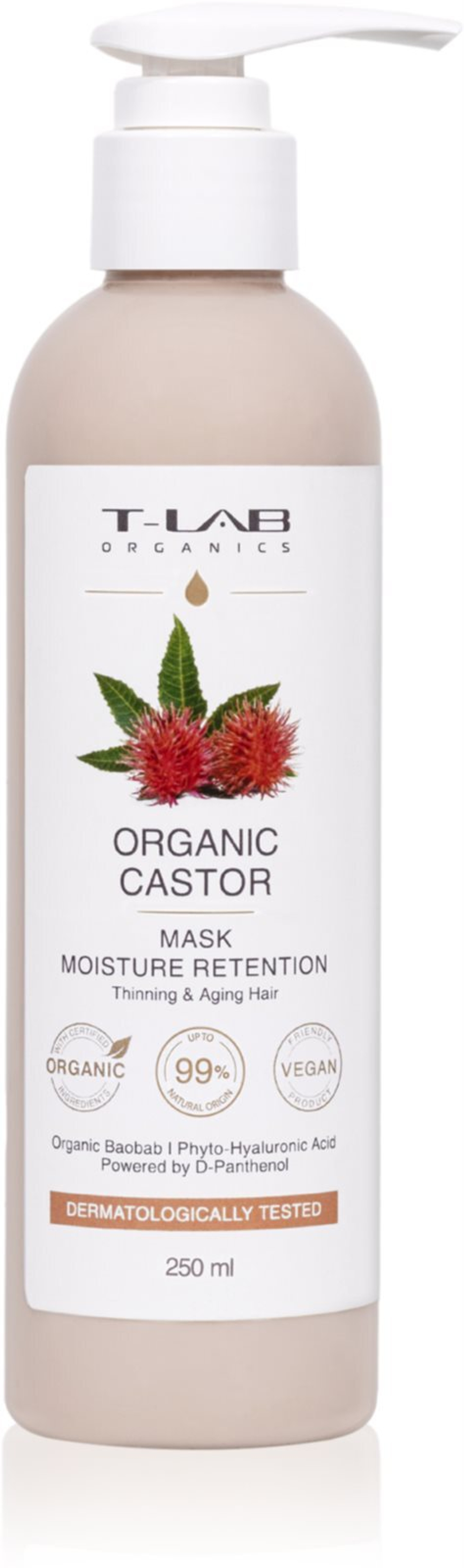 T-LAB Organics Organic Castor Moisture Retention Mask - глубоко увлажняющая маска для сухих волос /   0  ml  / GTIN 5060466666139