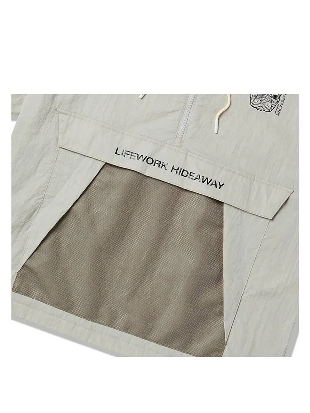 Куртка анорак нейлоновая с коротким рукавом и капюшоном