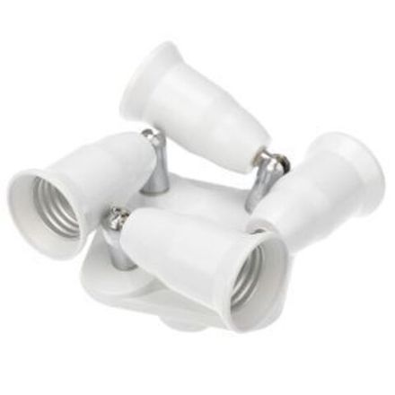 Разветвитель цокольный Е27-4хЕ27 (поворотный цоколь) белый REXANT