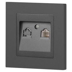 Розетка Intro Accent 6-303-07 информационная RJ45, IP20, СУ, графит | Intro