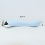 Голубой вибратор для стимуляции точки G - 22 см. (Цвет: голубой)