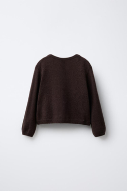 ZARA КАРДИГАН ИЗ 100% КАШЕМИРА, ШОКОЛАДНЫЙ