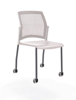 Rewind стул на 4 ногах и колесах со спинкой-сеткой