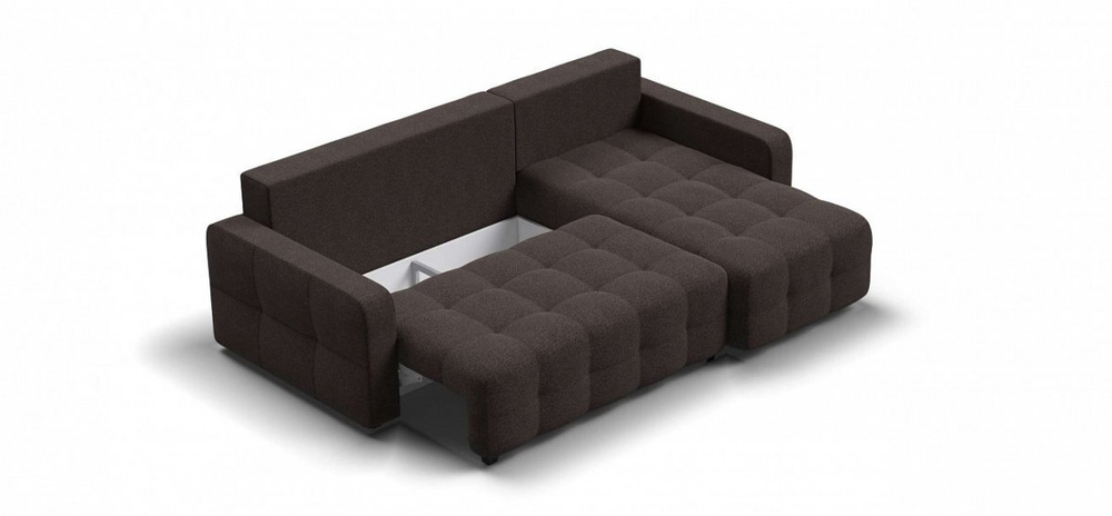 Угловой диван Денди Рогожка Мальмо шоколад