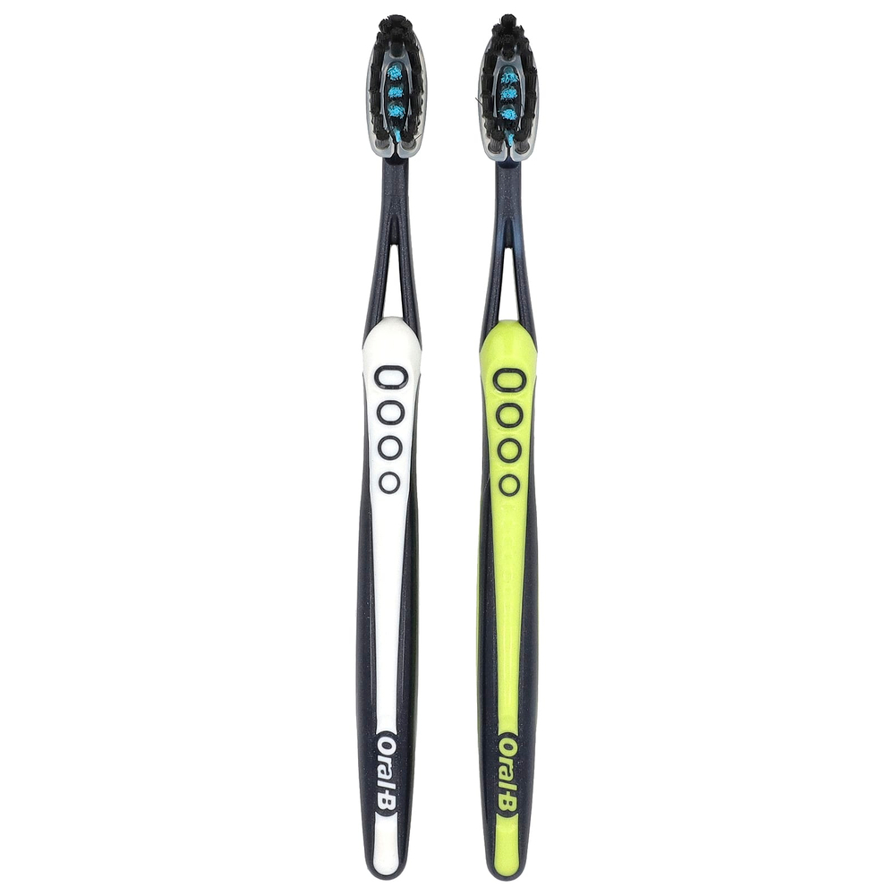 Oral-B, Угольная зубная щетка Pro-Flex, средний размер, 2 шт. В упаковке