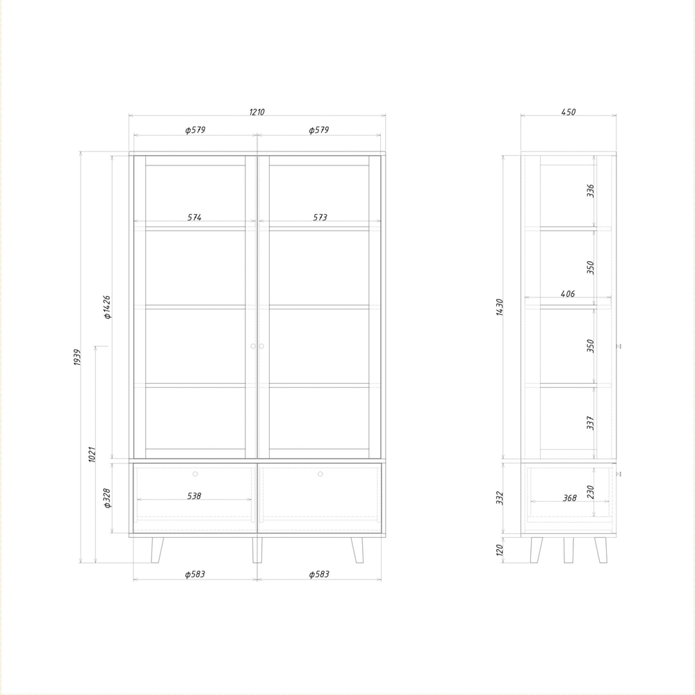 Витрина TWIN TW176/2