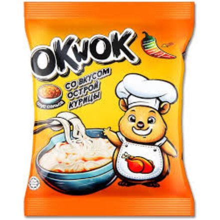 Лапша OKwok со вкусом острой курицы+соус сальса 100 гр