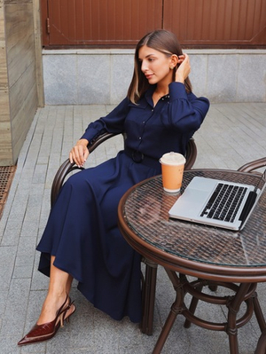 Платье 6-ти клинка с накладными карманами