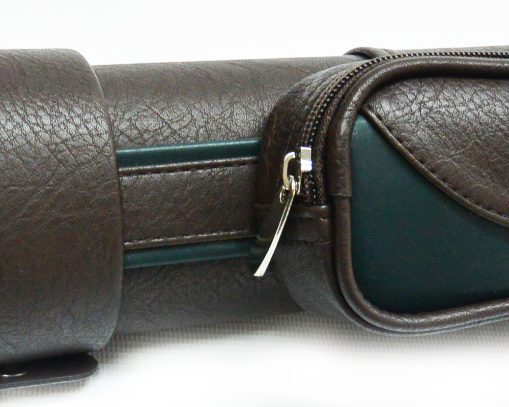 Тубус на 1 кий Меркури CLUB (1 карман) (коричневый/зеленый)