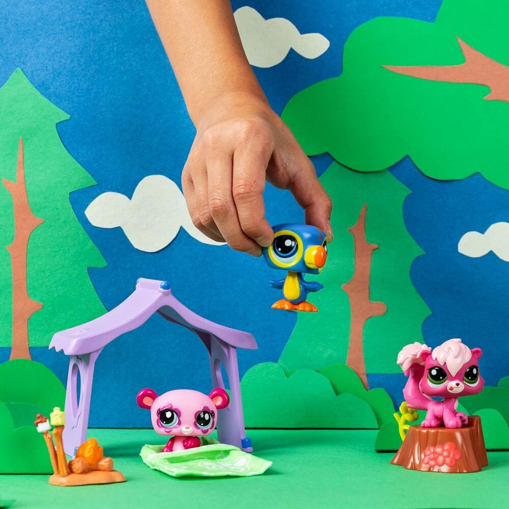 Littlest Pet Shop - Набор для кемпинга с тремя животными 3-PAK + аксессуары LPS00574