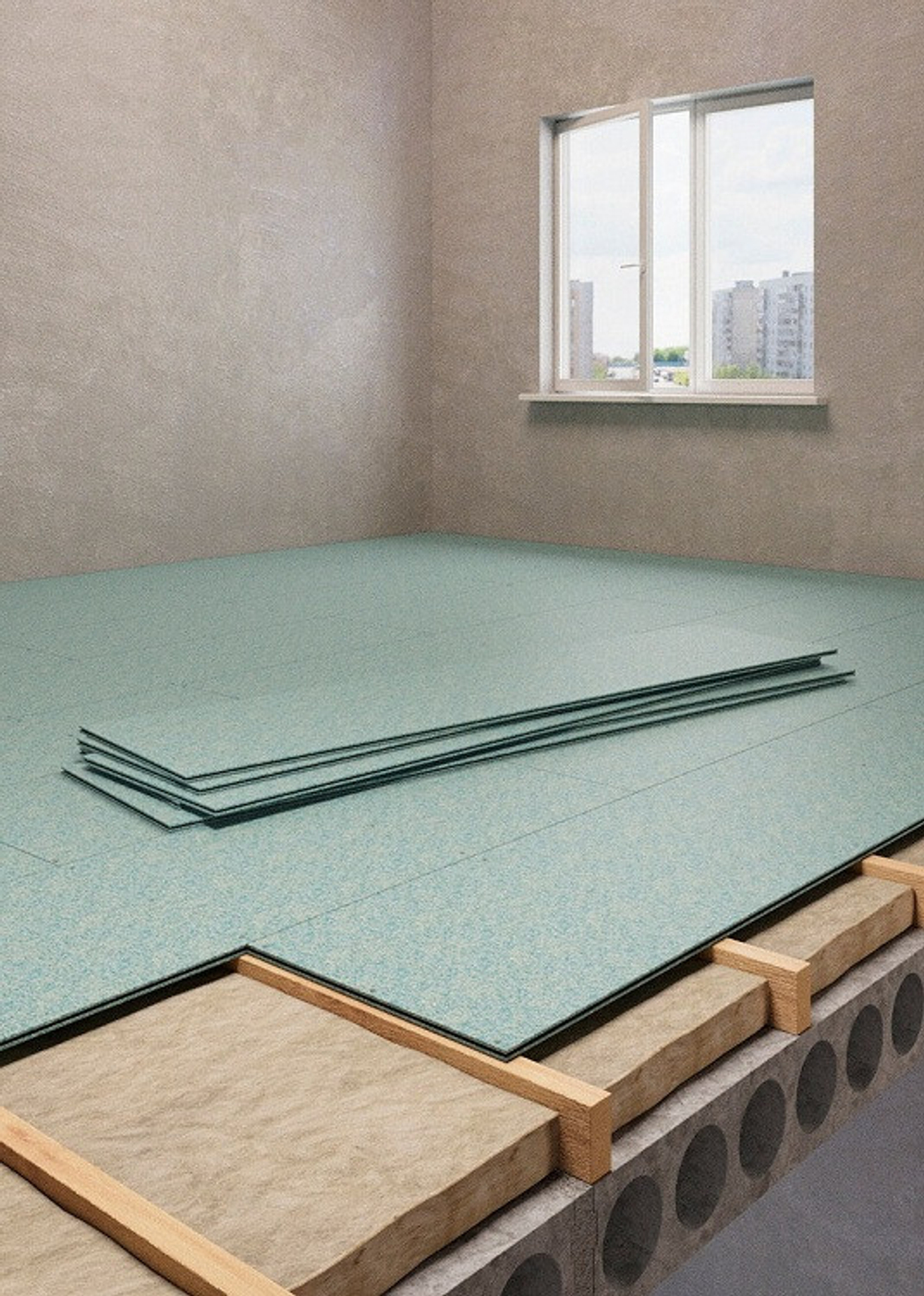 Плита ДСП QuickDeck Professional Р5 Е1 шпунтованная влагостойкая 2440х600х22 мм