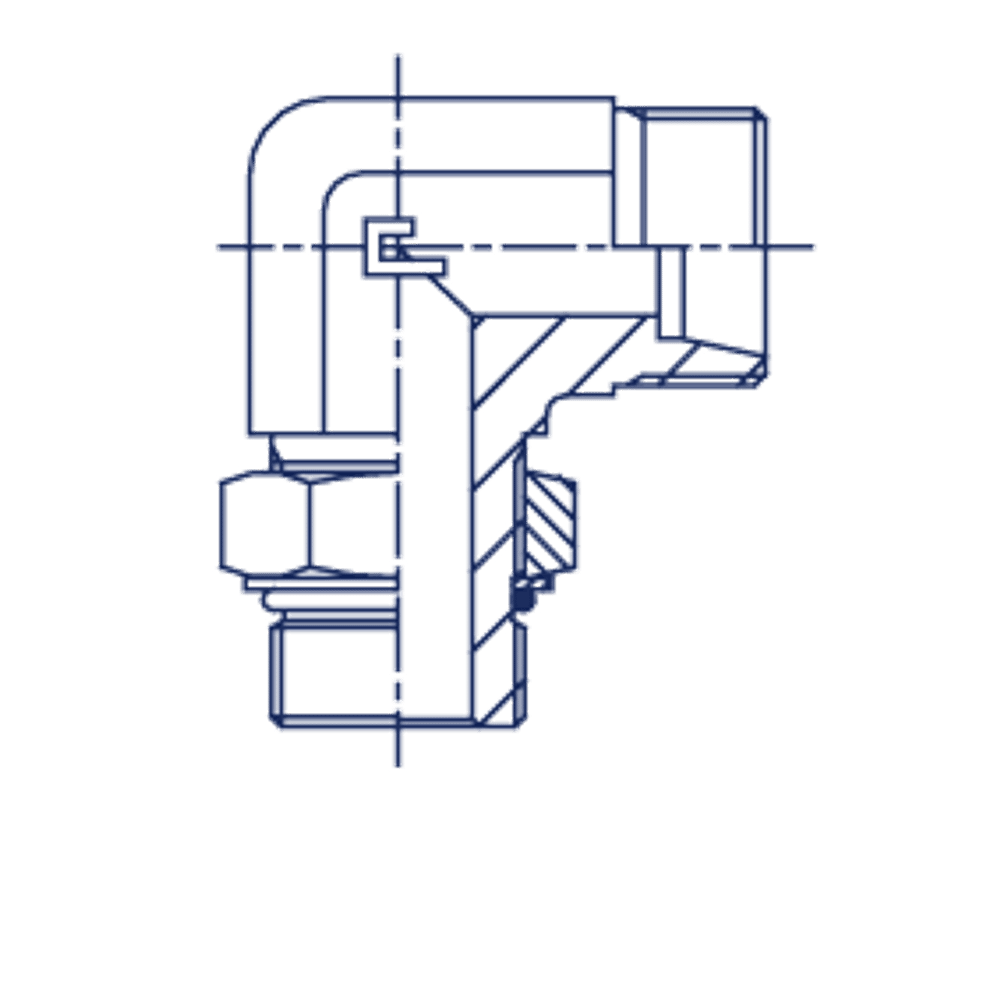 Штуцер FRA90 DS08 UNF 9/16 (корпус)