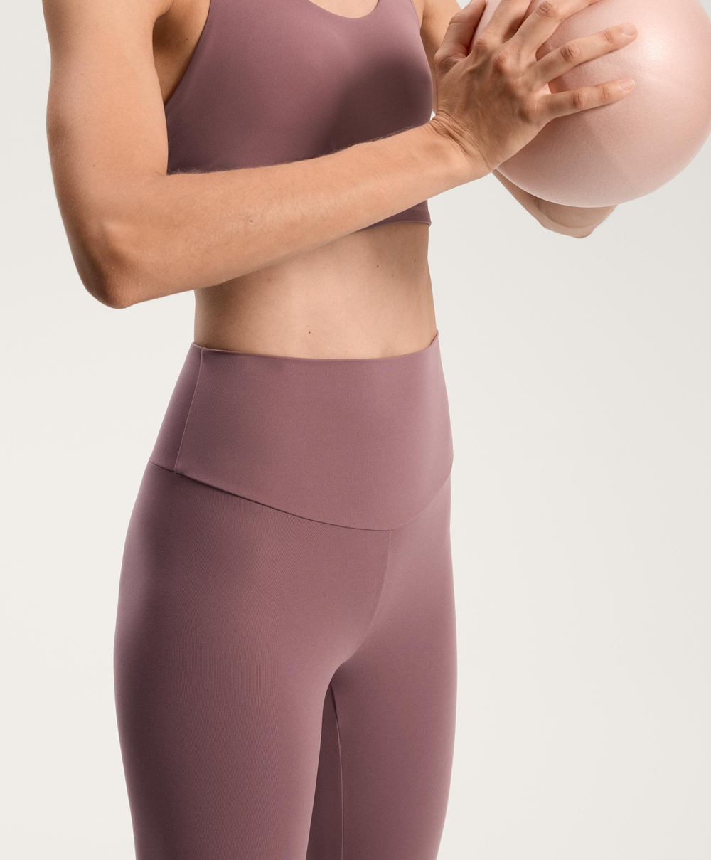 OYSHO Легинсы Comfortlux с супервысокой талией длиной до щиколотки 65 см, розово-лиловый